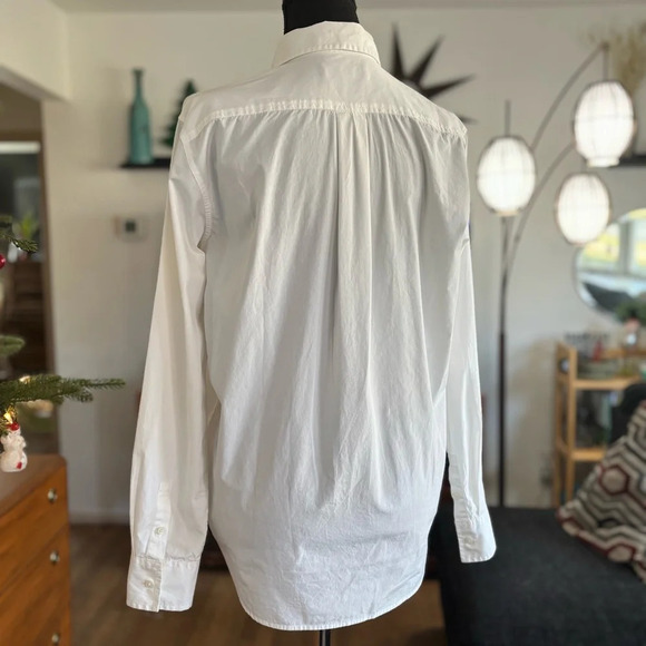 Everlane Classic White Oxford Button Down Long Sleeve  Collared 100% Cotton SZ 2 - Picture 3 of 7
